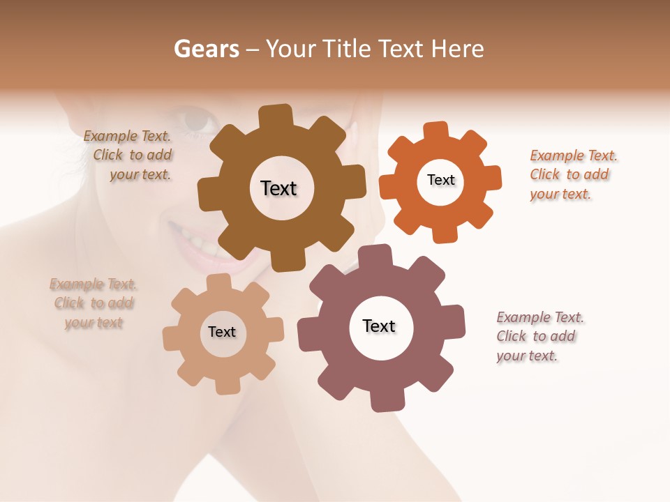 Woman Isolated Cute PowerPoint Template