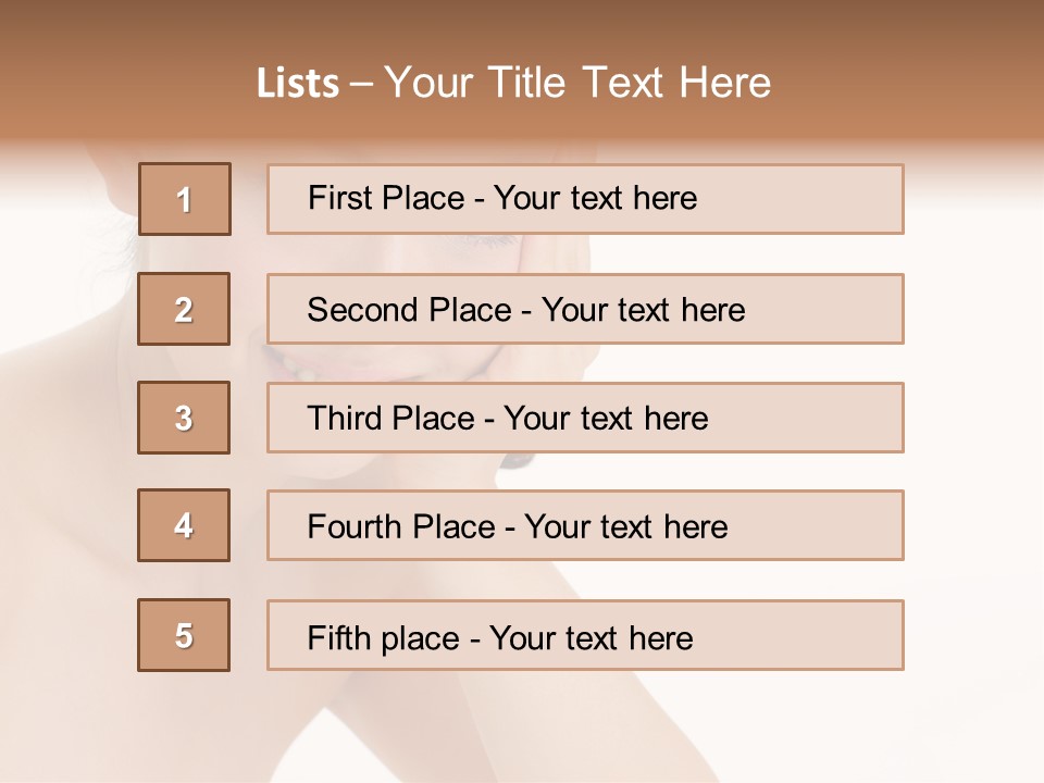 Woman Isolated Cute PowerPoint Template
