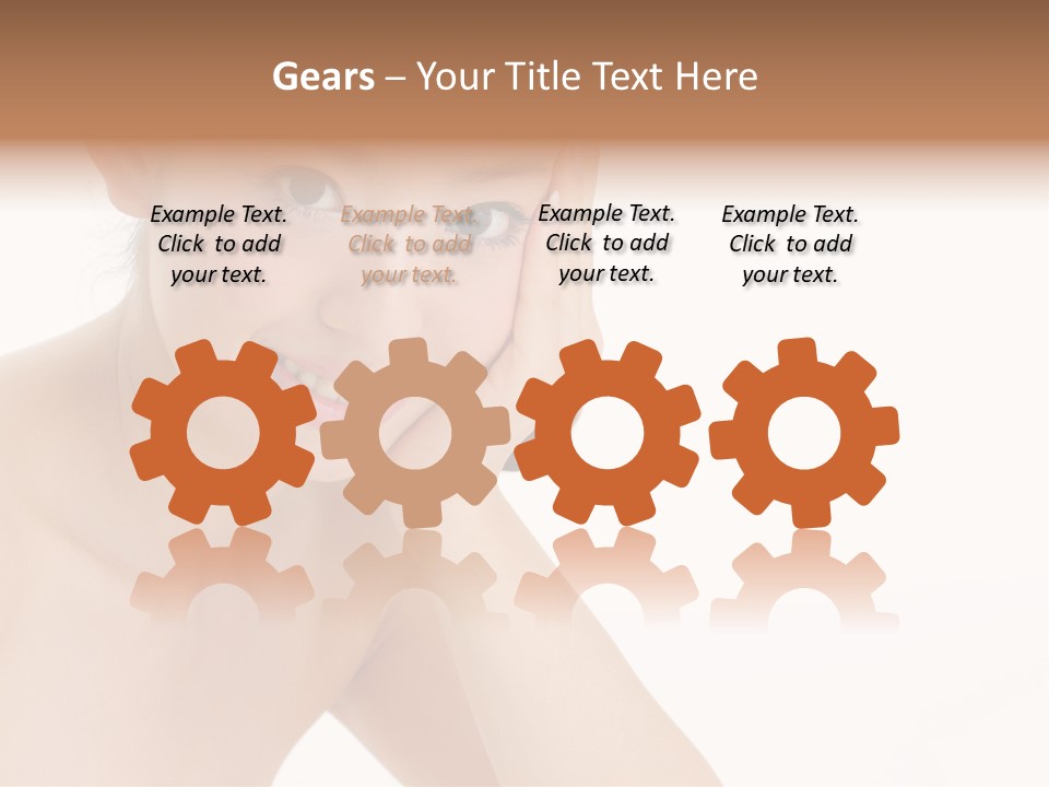 Woman Isolated Cute PowerPoint Template