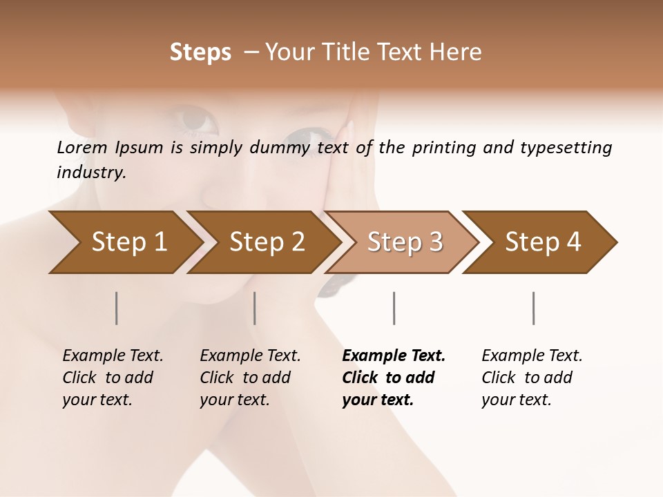 Woman Isolated Cute PowerPoint Template