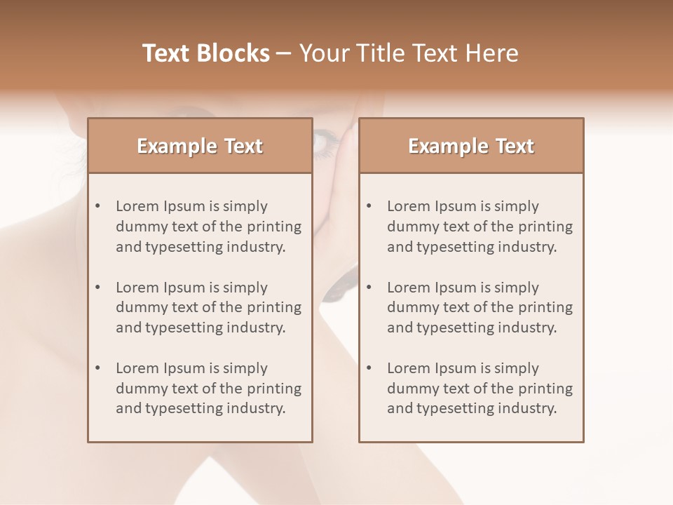 Woman Isolated Cute PowerPoint Template