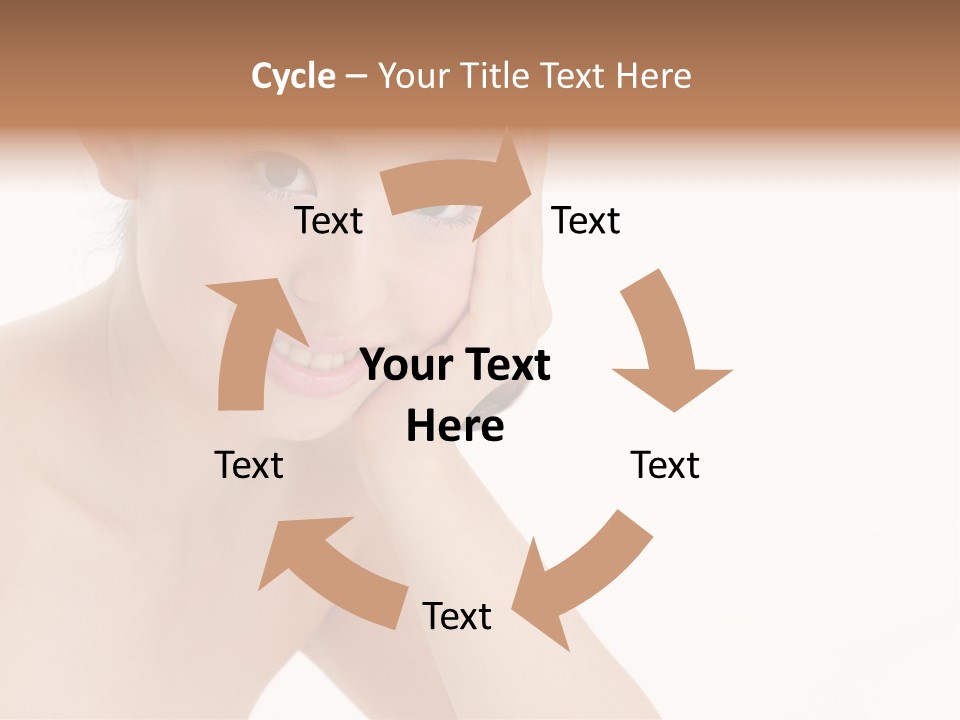 Woman Isolated Cute PowerPoint Template