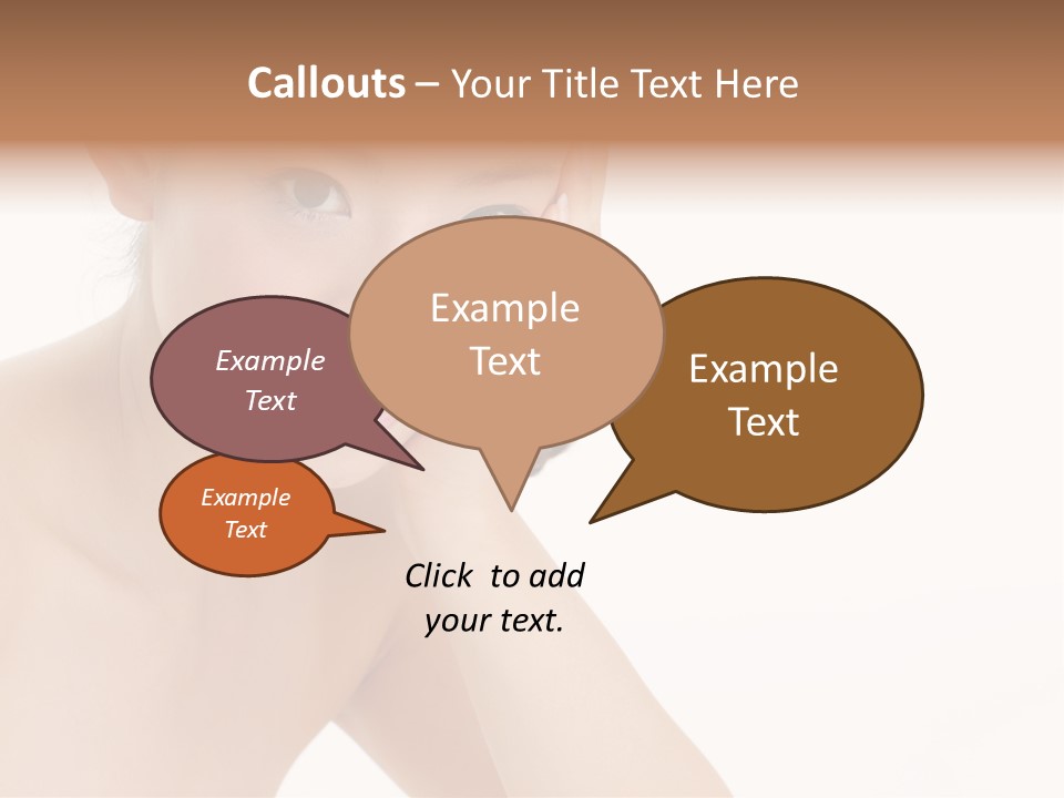 Woman Isolated Cute PowerPoint Template