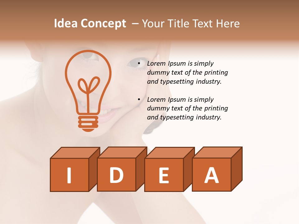 Woman Isolated Cute PowerPoint Template