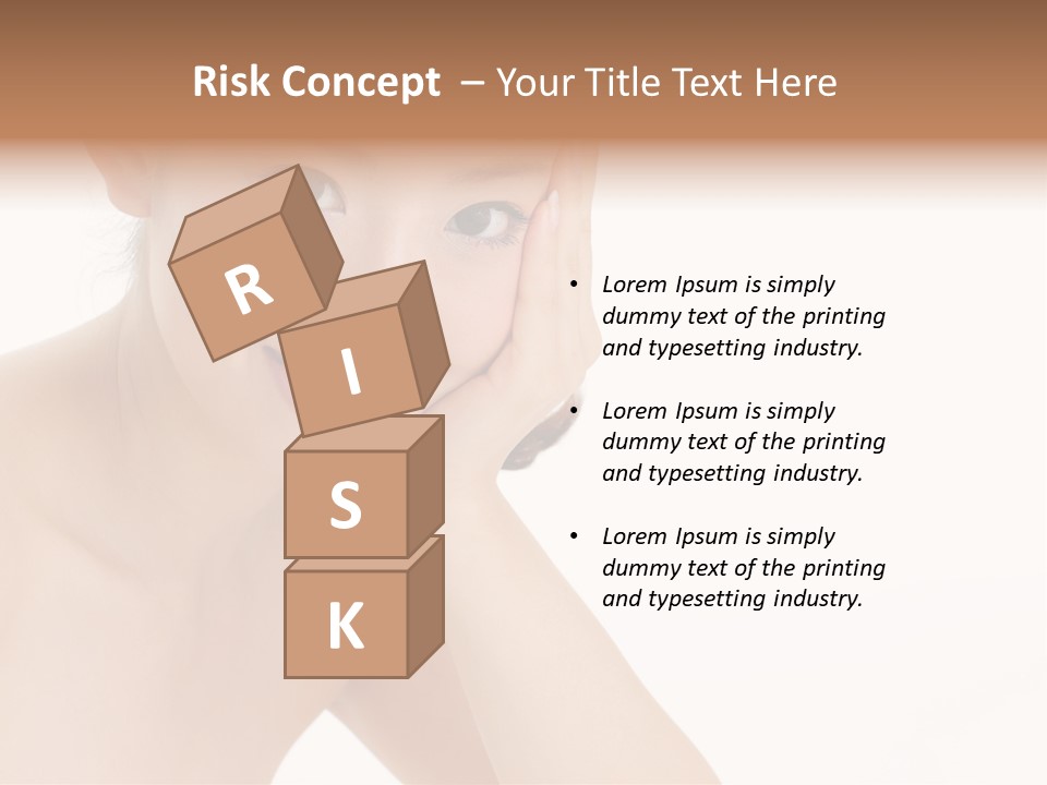 Woman Isolated Cute PowerPoint Template