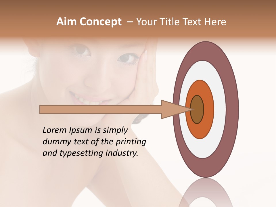 Woman Isolated Cute PowerPoint Template