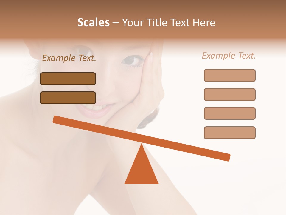 Woman Isolated Cute PowerPoint Template