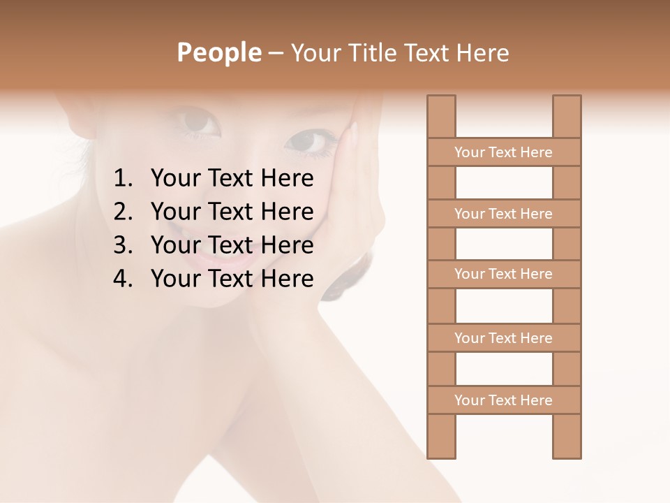 Woman Isolated Cute PowerPoint Template