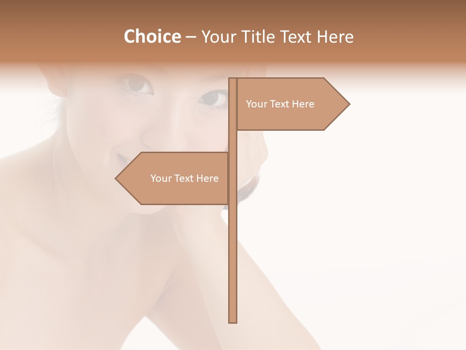 Woman Isolated Cute PowerPoint Template