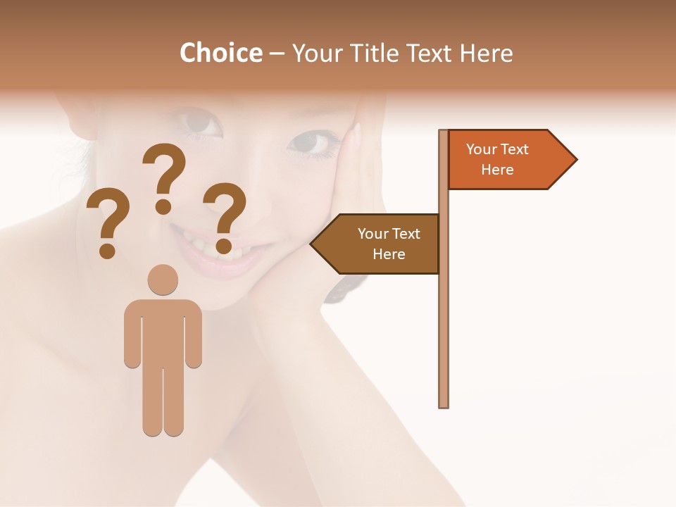 Woman Isolated Cute PowerPoint Template