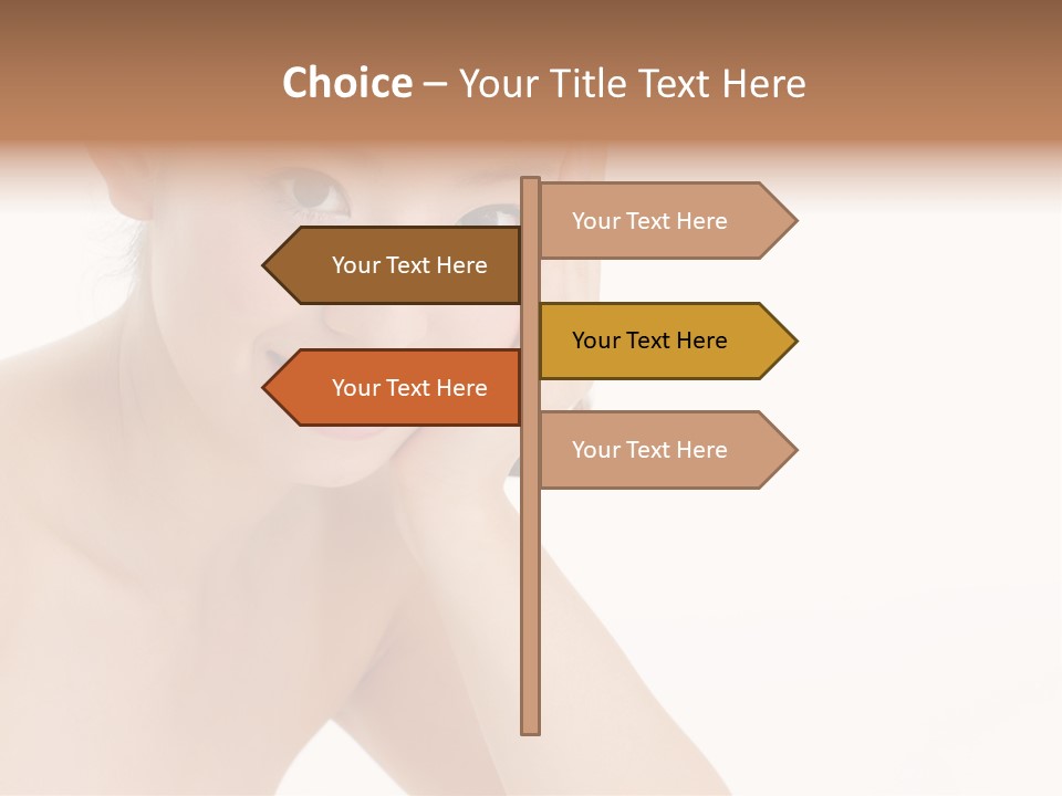 Woman Isolated Cute PowerPoint Template