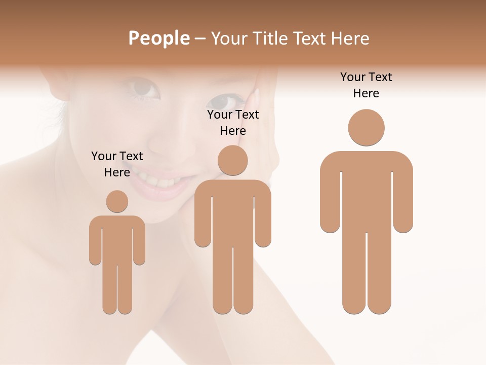 Woman Isolated Cute PowerPoint Template