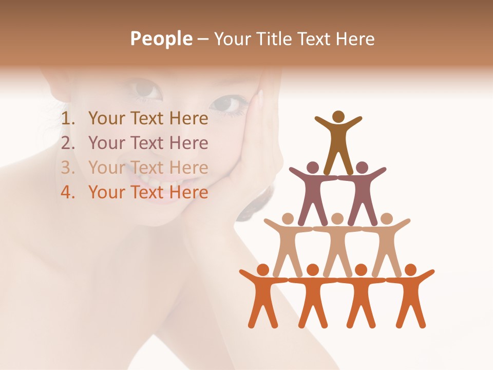 Woman Isolated Cute PowerPoint Template