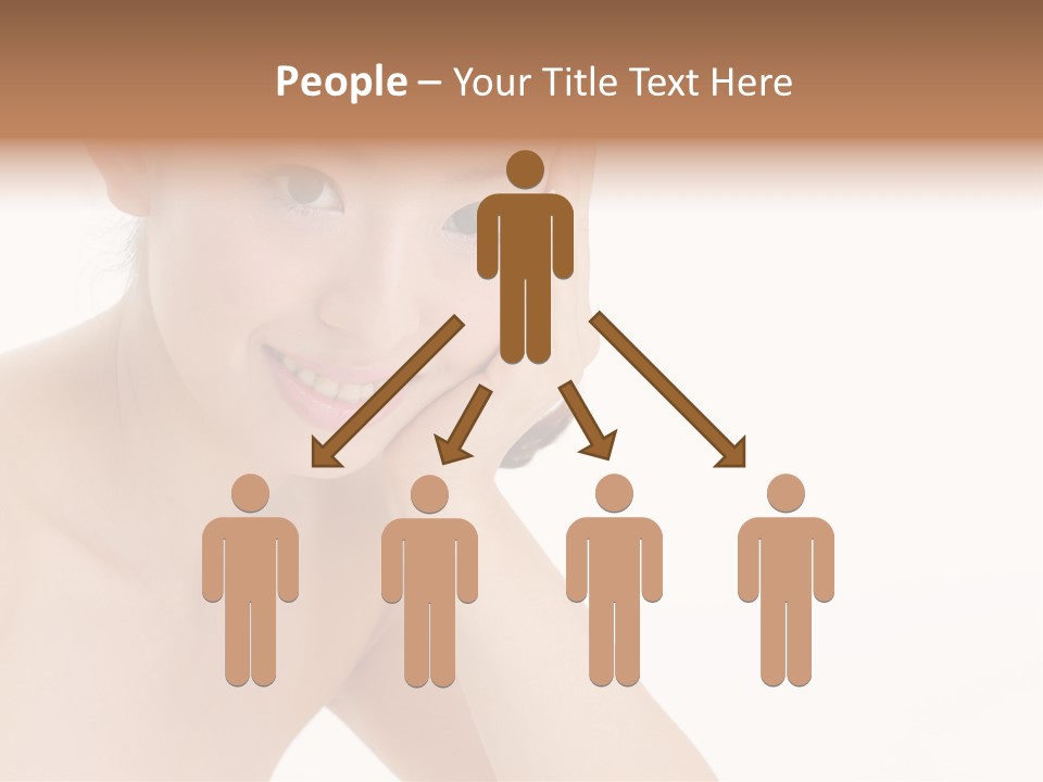 Woman Isolated Cute PowerPoint Template