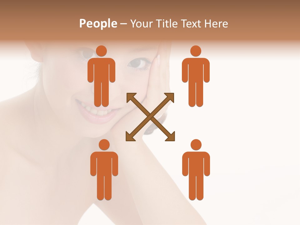 Woman Isolated Cute PowerPoint Template