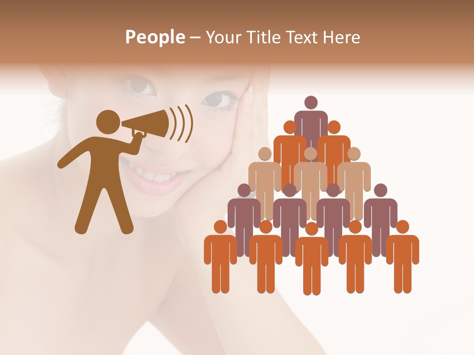 Woman Isolated Cute PowerPoint Template