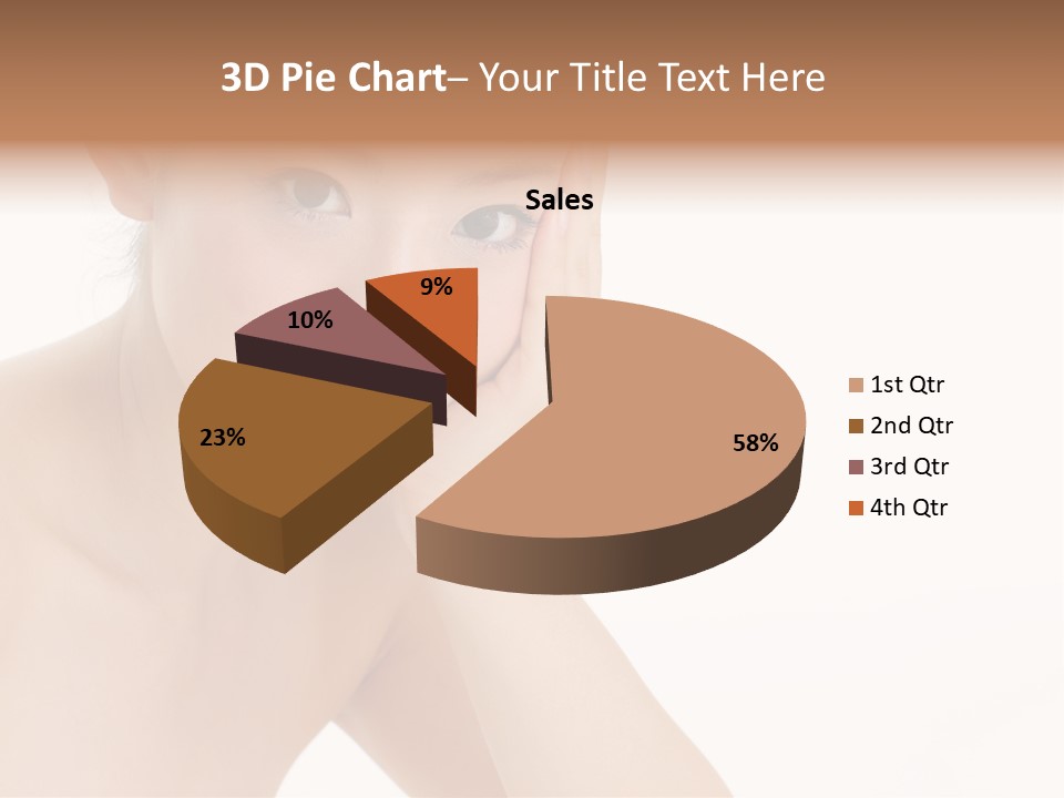 Woman Isolated Cute PowerPoint Template