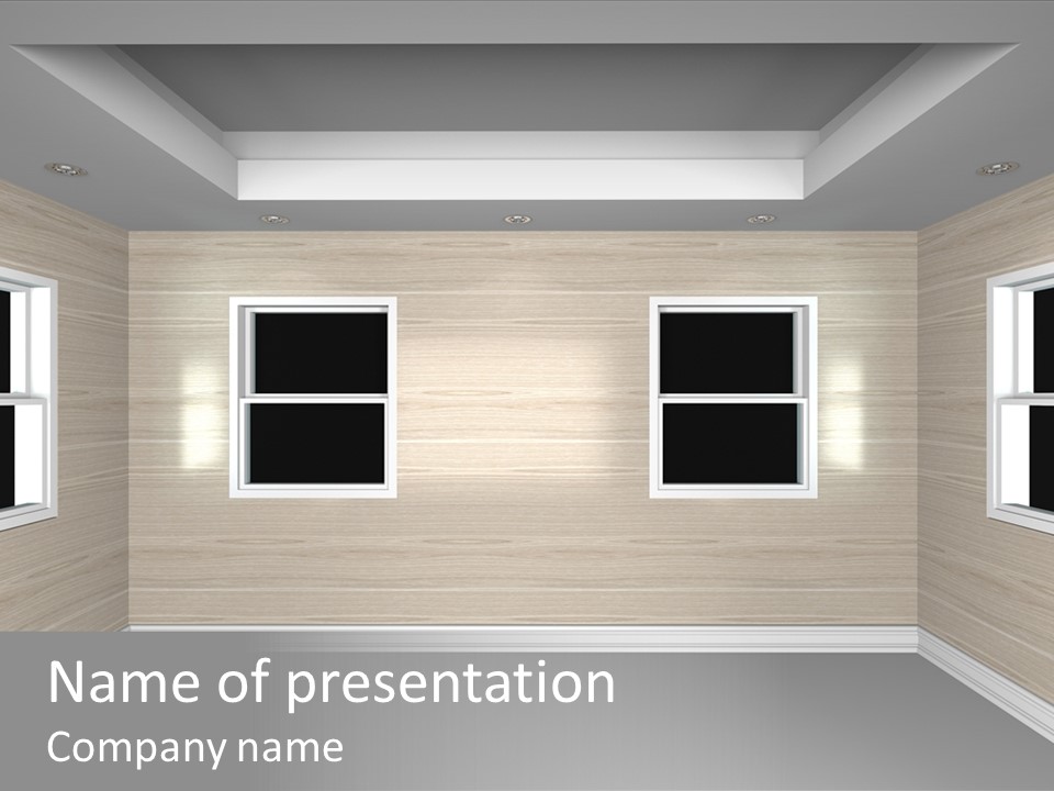 Roofs Interior Decorating PowerPoint Template