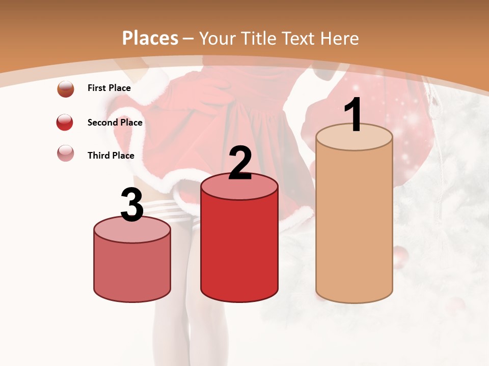 White Fashion Girl PowerPoint Template