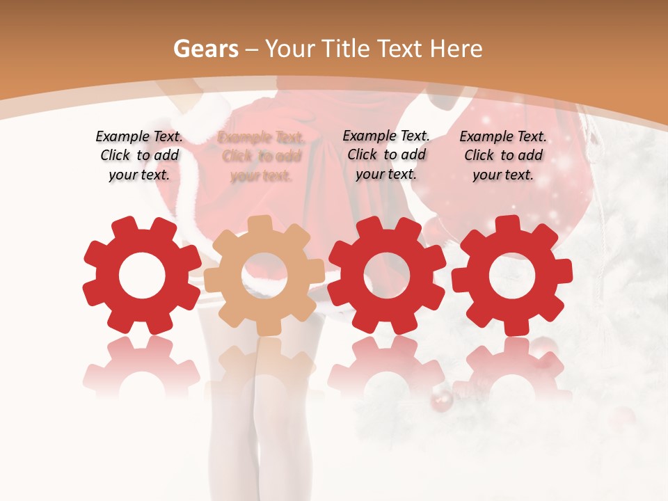 White Fashion Girl PowerPoint Template