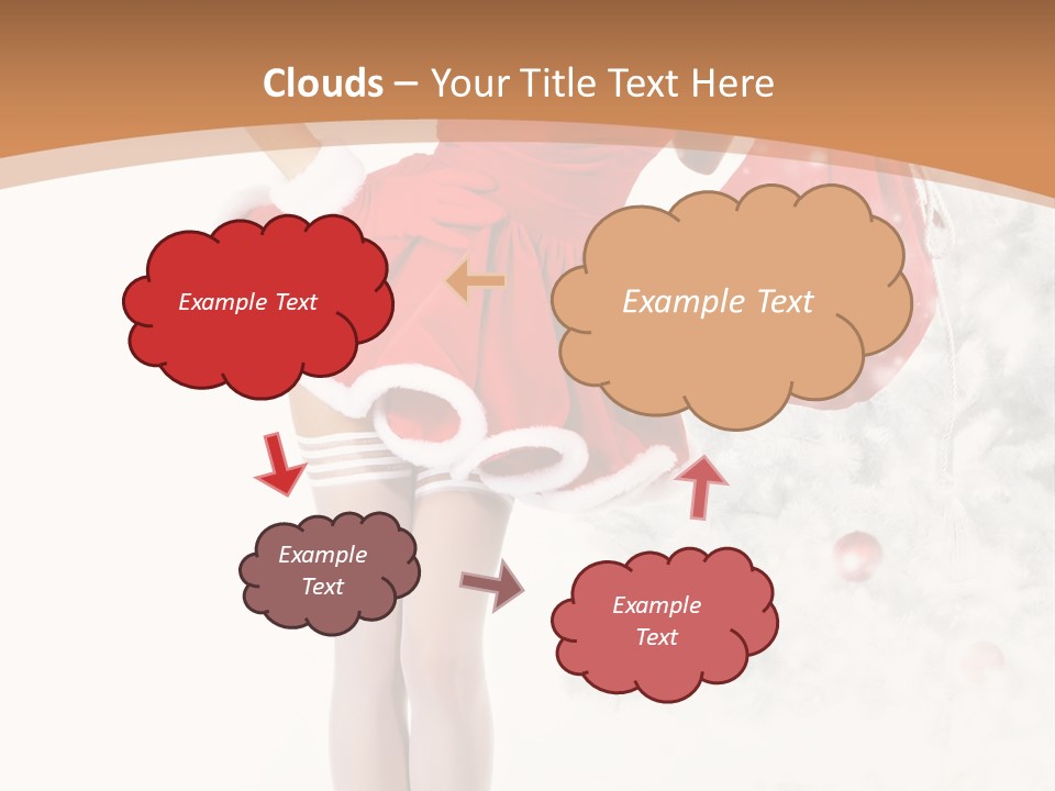 White Fashion Girl PowerPoint Template