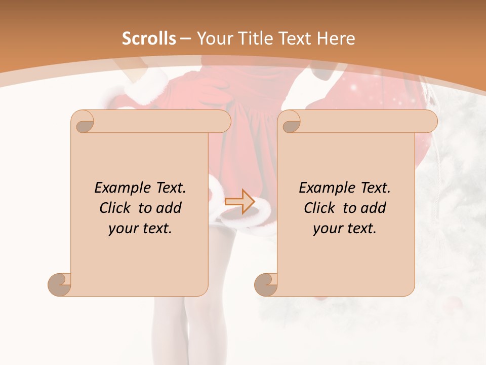 White Fashion Girl PowerPoint Template