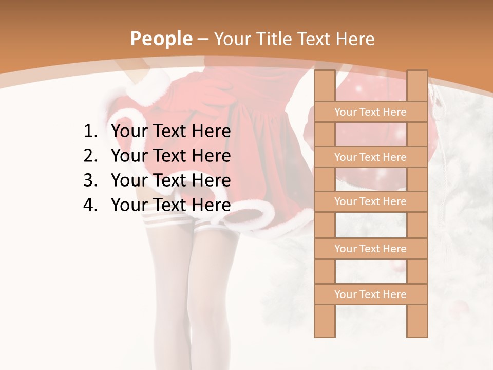 White Fashion Girl PowerPoint Template