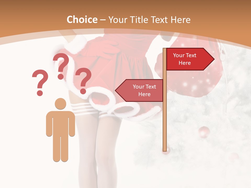 White Fashion Girl PowerPoint Template