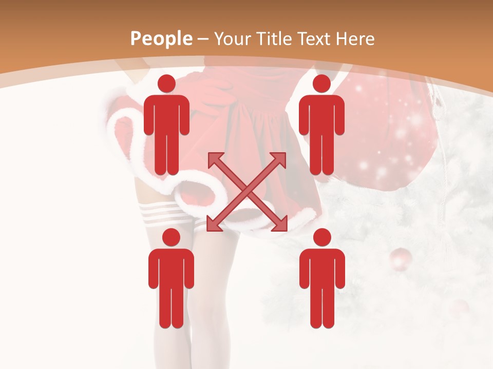 White Fashion Girl PowerPoint Template