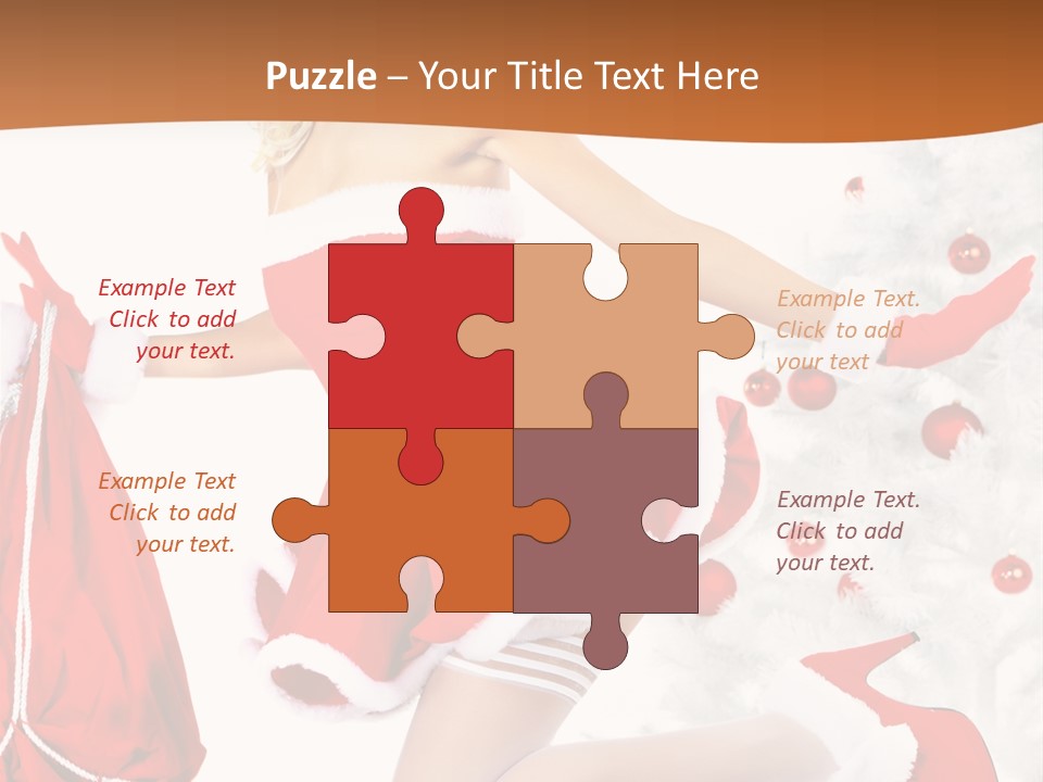 Gloves Sexy Lady PowerPoint Template