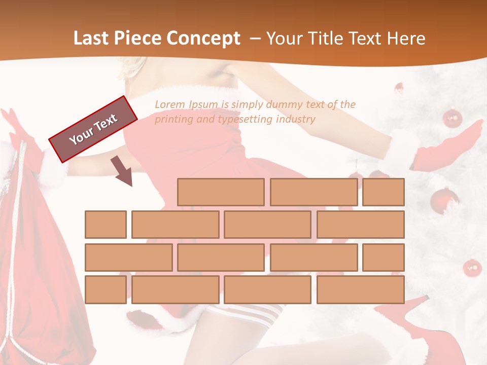 Gloves Sexy Lady PowerPoint Template