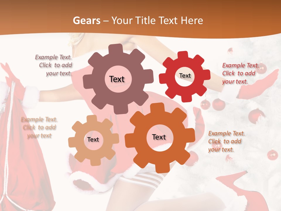 Gloves Sexy Lady PowerPoint Template