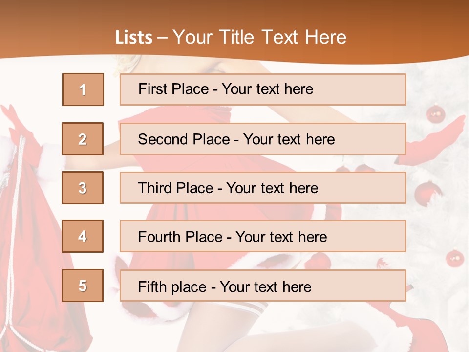 Gloves Sexy Lady PowerPoint Template