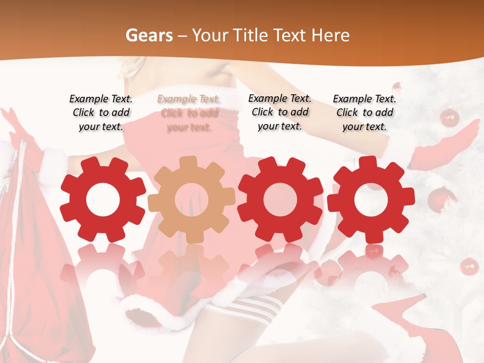 Gloves Sexy Lady PowerPoint Template