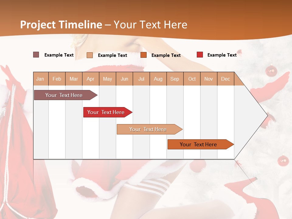 Gloves Sexy Lady PowerPoint Template