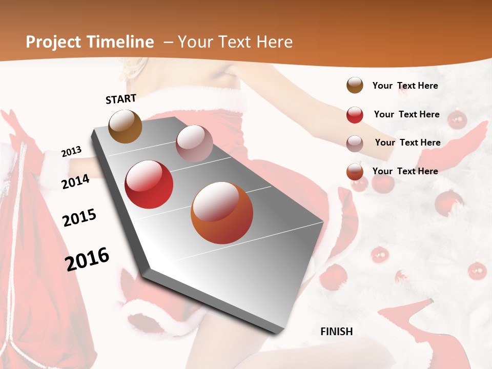 Gloves Sexy Lady PowerPoint Template