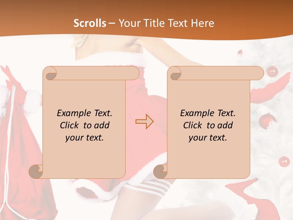 Gloves Sexy Lady PowerPoint Template