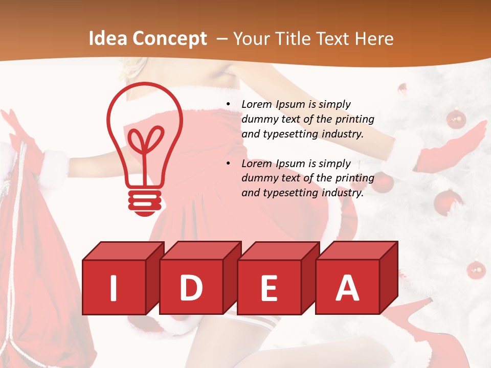 Gloves Sexy Lady PowerPoint Template