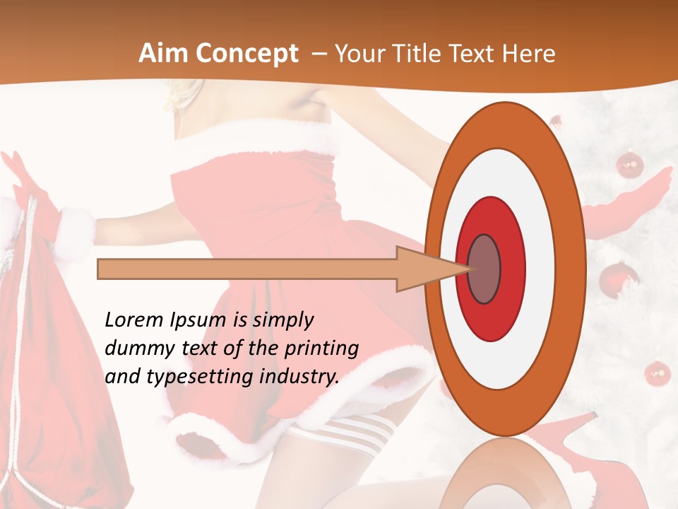 Gloves Sexy Lady PowerPoint Template