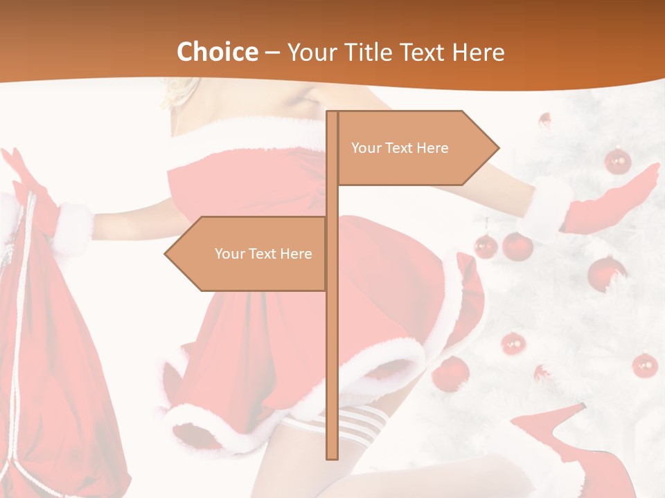 Gloves Sexy Lady PowerPoint Template