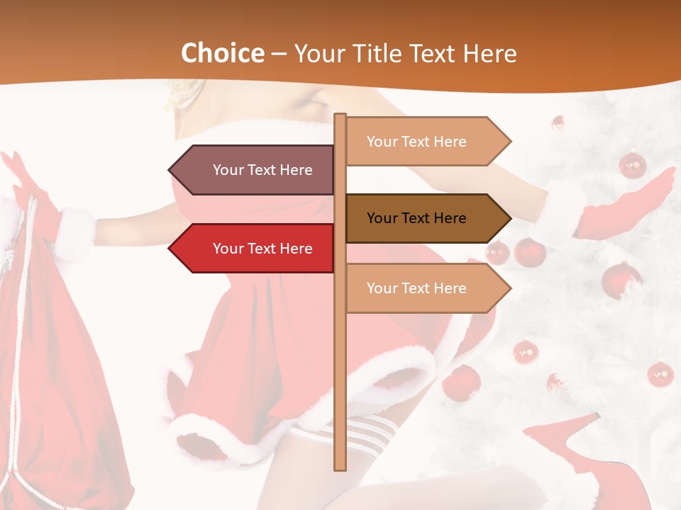 Gloves Sexy Lady PowerPoint Template