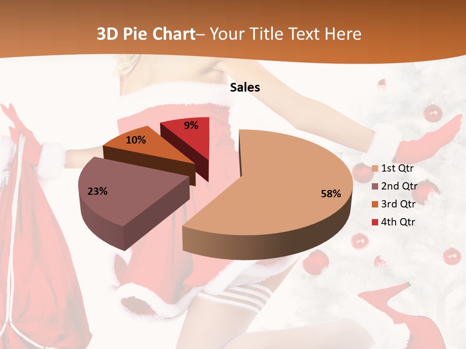 Gloves Sexy Lady PowerPoint Template