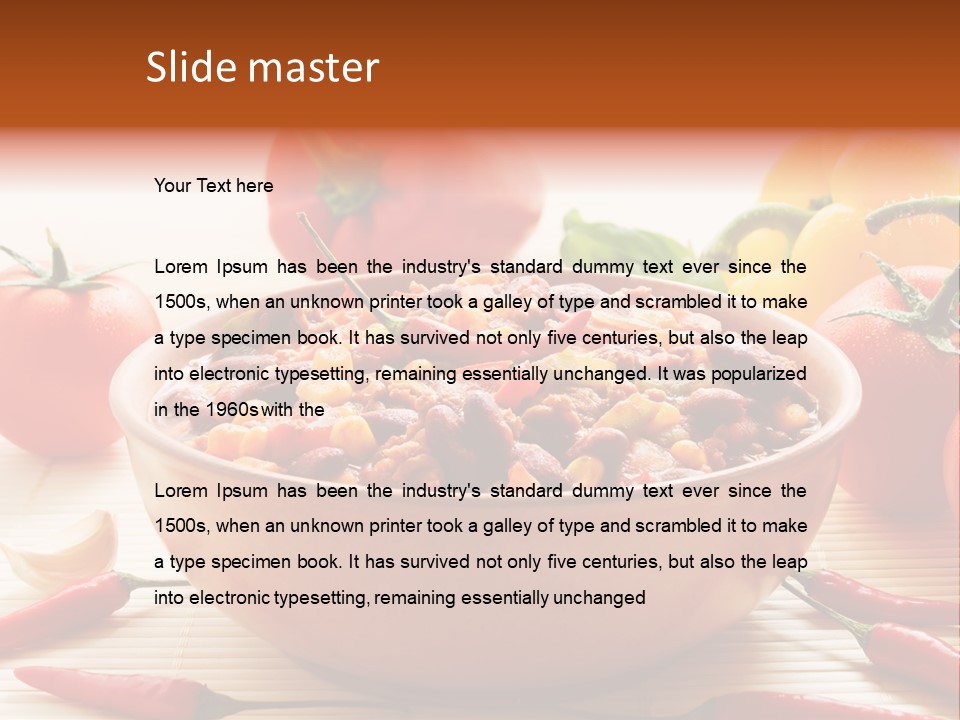 American Cuisine Meal Peppers PowerPoint Template