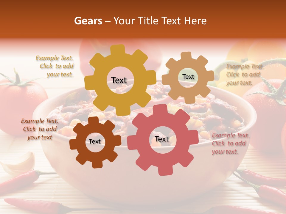 American Cuisine Meal Peppers PowerPoint Template