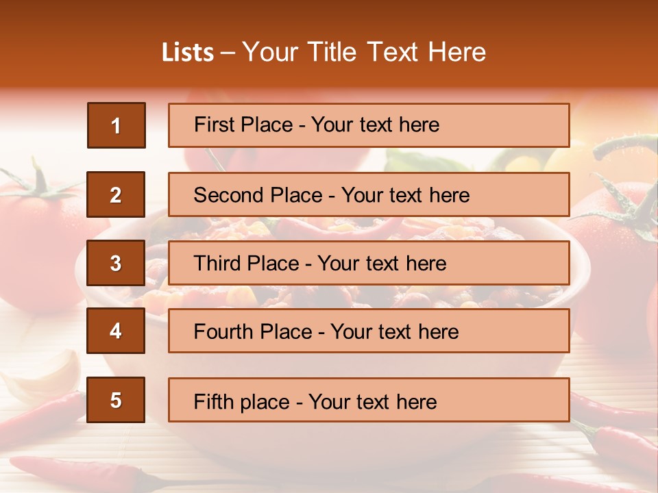 American Cuisine Meal Peppers PowerPoint Template