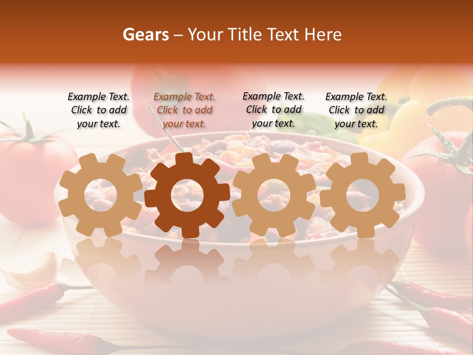 American Cuisine Meal Peppers PowerPoint Template