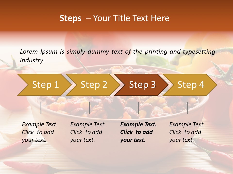 American Cuisine Meal Peppers PowerPoint Template