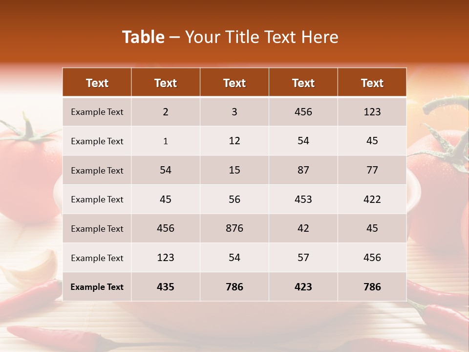 American Cuisine Meal Peppers PowerPoint Template