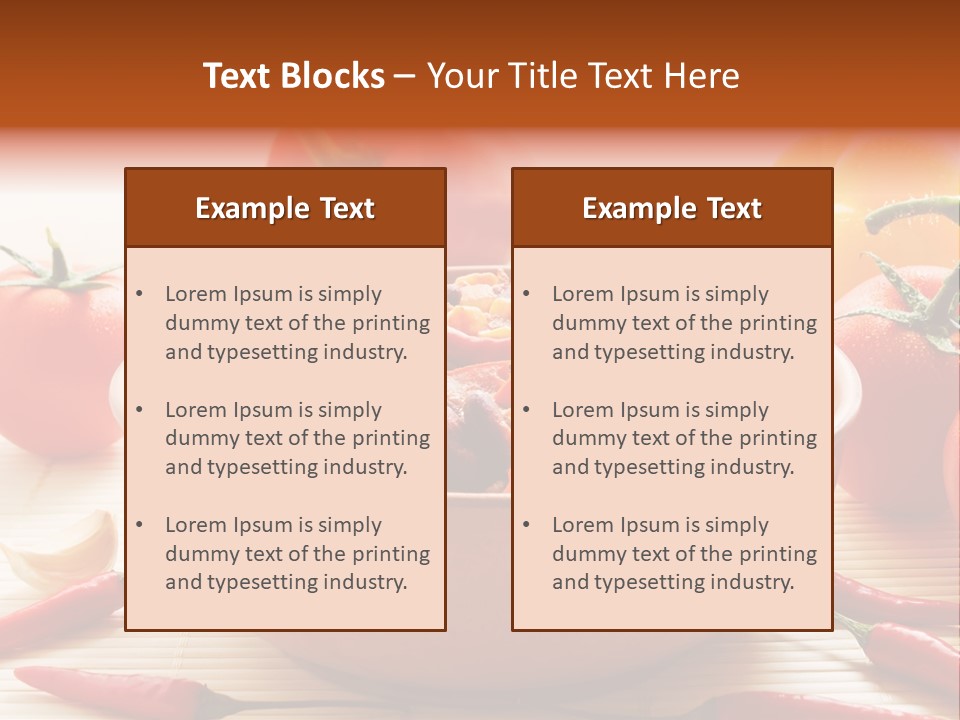 American Cuisine Meal Peppers PowerPoint Template
