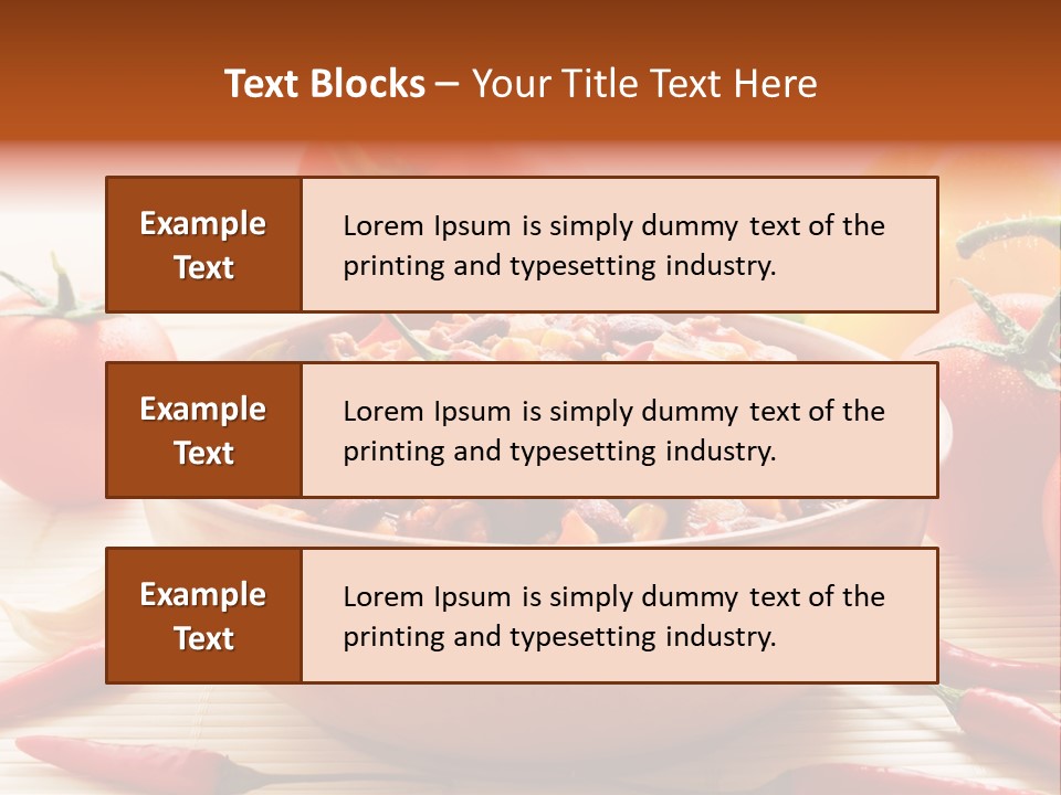 American Cuisine Meal Peppers PowerPoint Template